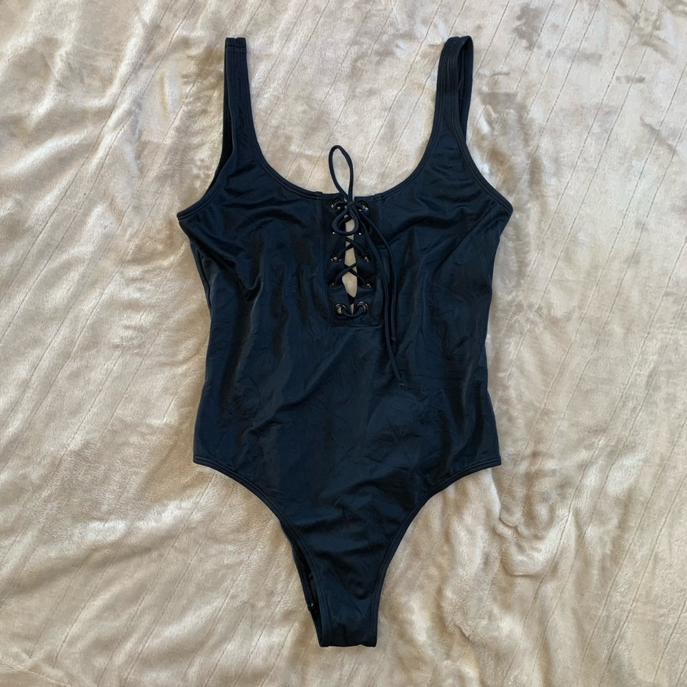Black One-Piece Swimsuit